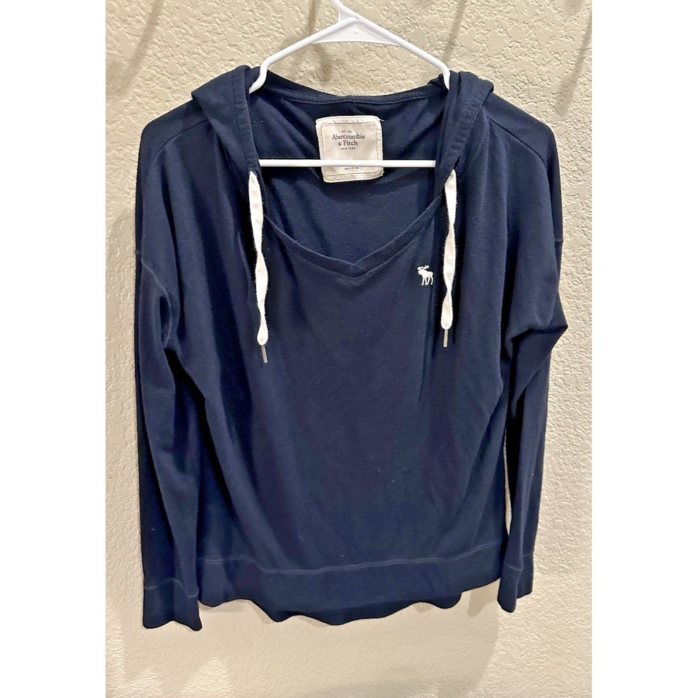 Abercrombie & Fitch Black Lightweight Hooded Sweater Women's Size S